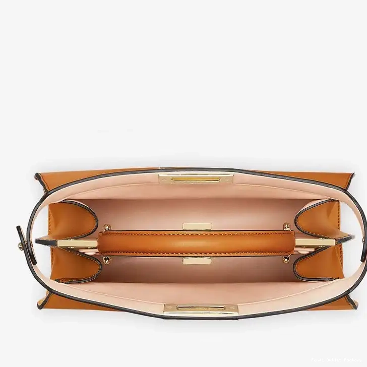 Affordable HOT ISeeU Nappa Medium Laether Fendi Bag Peekaboo In Brown 0705